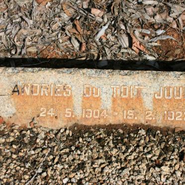 JOUBERT Andries Du Toit 1904-1922