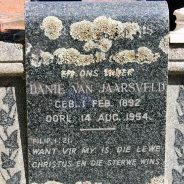 JAARSVELD Danie, van 1892-1954