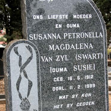 ZYL Susanna Petronella Magdalena, van neé SWART 1912-1989
