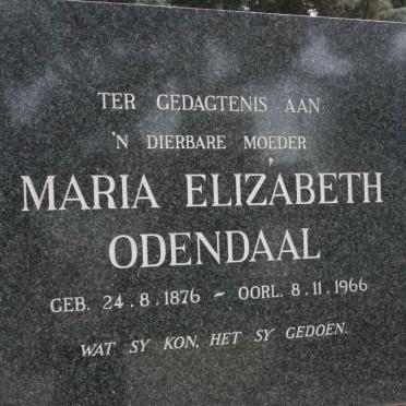 ODENDAAL Maria Elizabeth 1876-1966