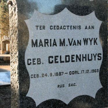 WYK Maria M., van neé GELDENHUYS 1887-1968