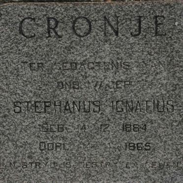 CRONJE Stephanus Ignatius 1884-1965