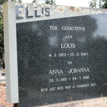 ELLIS Louis 1913-1967 &amp; Anna Johanna 1918-1951