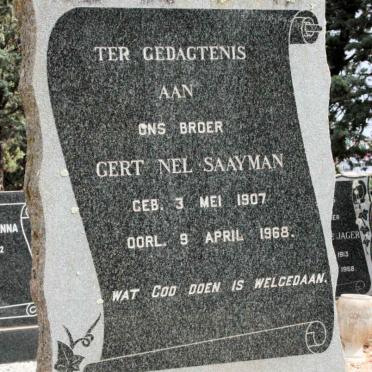 SAAYMAN Gert Nel 1907-1968