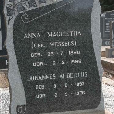 HUMAN Johannes Albertus 1893-1976 &amp; Anna Magrietha WESSELS 1890-1966