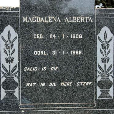 JAGER Magdalena Alberta, de 1908-1969