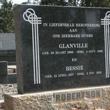 ROBERTSON Glanville 1906-1966 &amp; Bessie 1917-2001