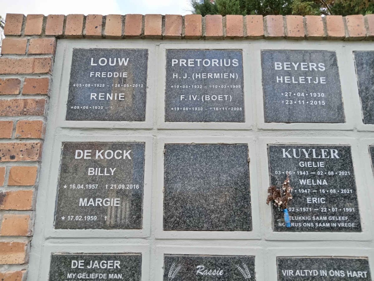 LOUW :: PRETORIUS :: BEYERS :: DE KOCK :: KUYLER