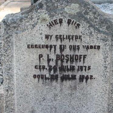 BOSHOFF P.L. 1875-1942