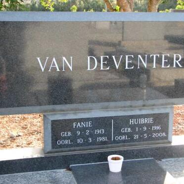 DEVENTER Fanie, van 1913-1981 &amp; Huibrie 1916-2008