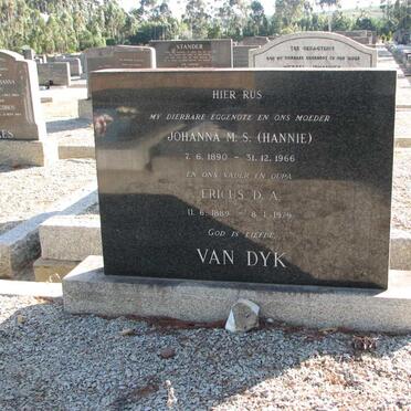 DYK Ericus D.A., van 1889-1979 &amp; Johanna M.S. 1890-1966