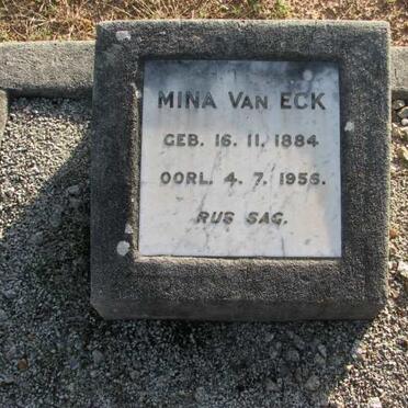 ECK Mina, van 1884-1956