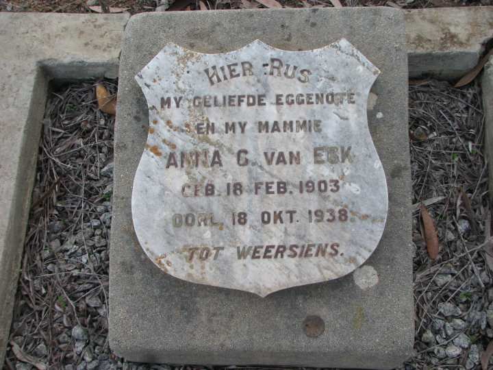 ECK Anna C., van 1903-1938
