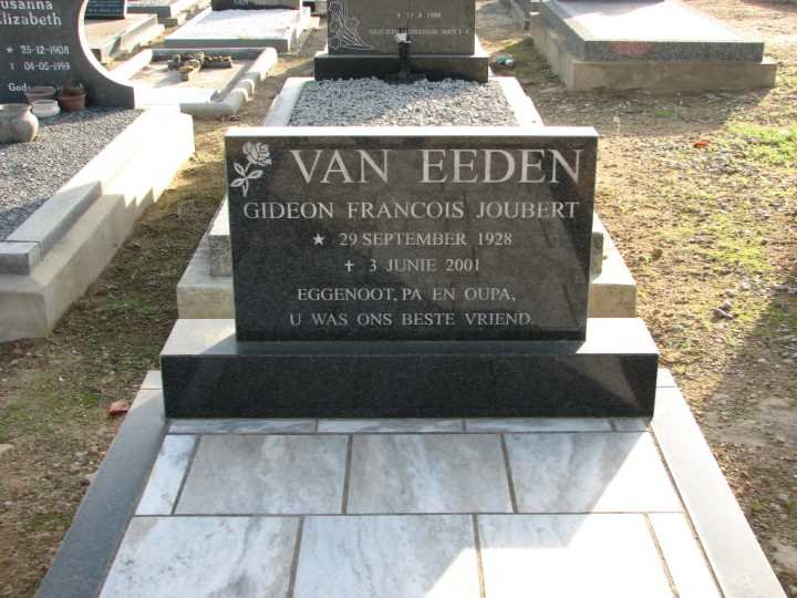 EEDEN Gideon Francois Joubert, van 1928-2001