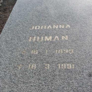 HUMAN Johanna 1899-1991
