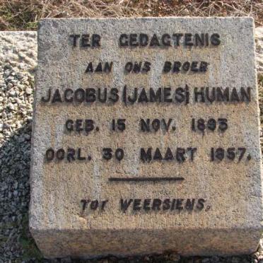 HUMAN Jacobus 1893-1957