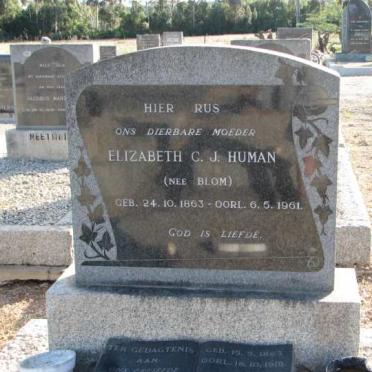 HUMAN Elizabeth C.J. nee BLOM 1863-1961