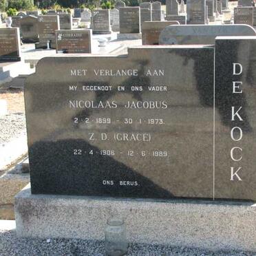 KOCK Nicolaas Jacobus, de 1899-1973 &amp; Z.D. 1906-1989