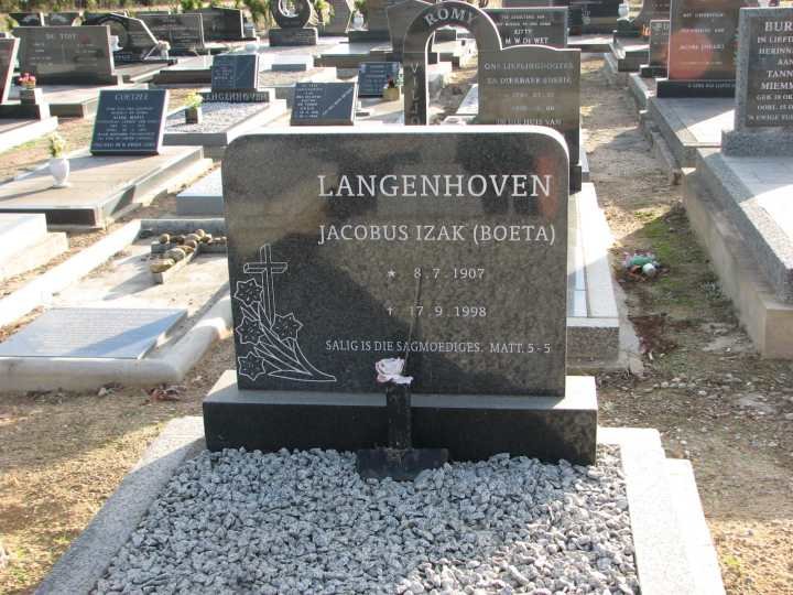 LANGENHOVEN Jacobus Izak 1907-1998