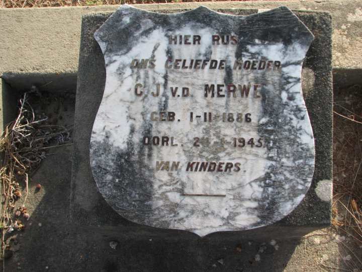 MERWE C.J., v.d. 1886-1945