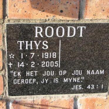 ROODT Thys 1918-2005