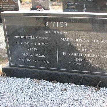 RITTER George Jacob 1908-1987 &amp; Elizabeth Greetham DELPORT 1913-2000