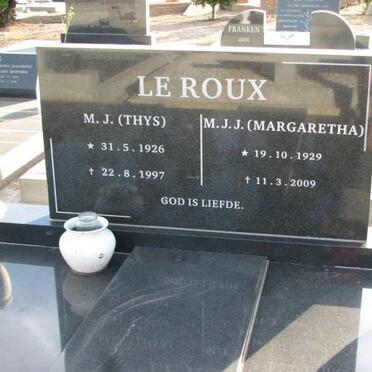 ROUX M.J., le 1926-1997 &amp; M.J.J. 1929-2009
