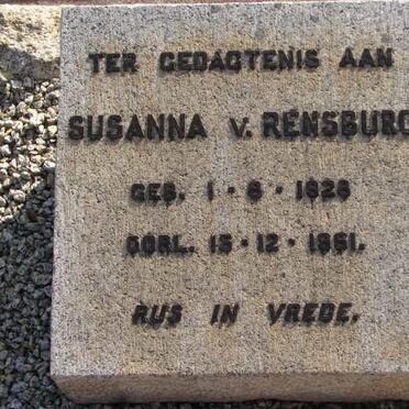 RENSBURG Susanna, v. 1928-1961