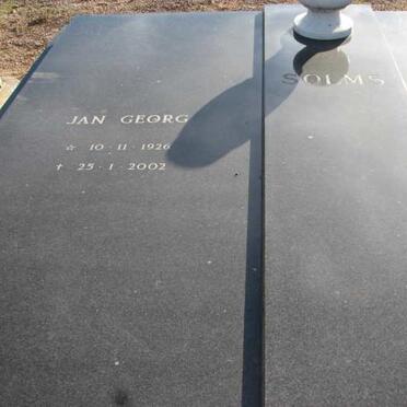 SOLMS Jan Georg 1926-2002 &amp; Joan 1928-1982 