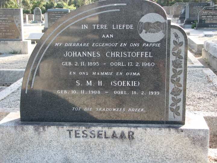 TESSELAAR Johannes Christoffel 1895-1960 &amp; S.M.H. 1908-1999