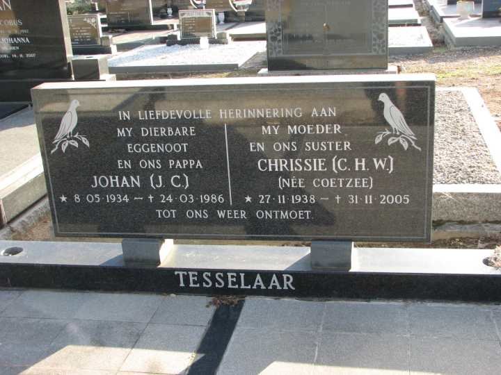TESSELAAR J.C. 1954-1986 &amp; C.H.W. COETZEE 1938-2005
