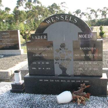 WESSELS Wessel Johannes Cornelius 1911-1970 &amp; Barendina VAN DEVENTER 1914-1969