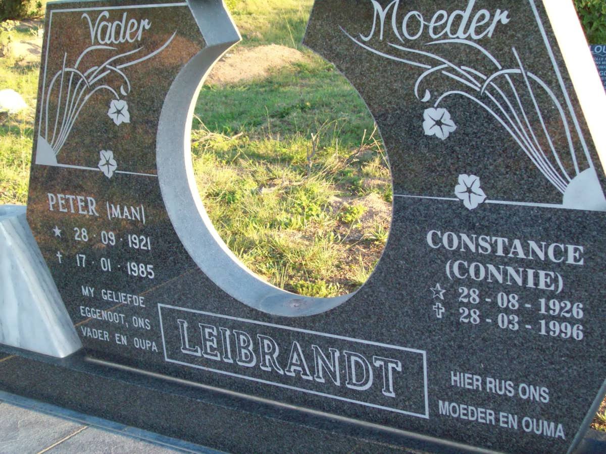 LEIBRANDT Peter 1921-1985 & Constance 1926-1996