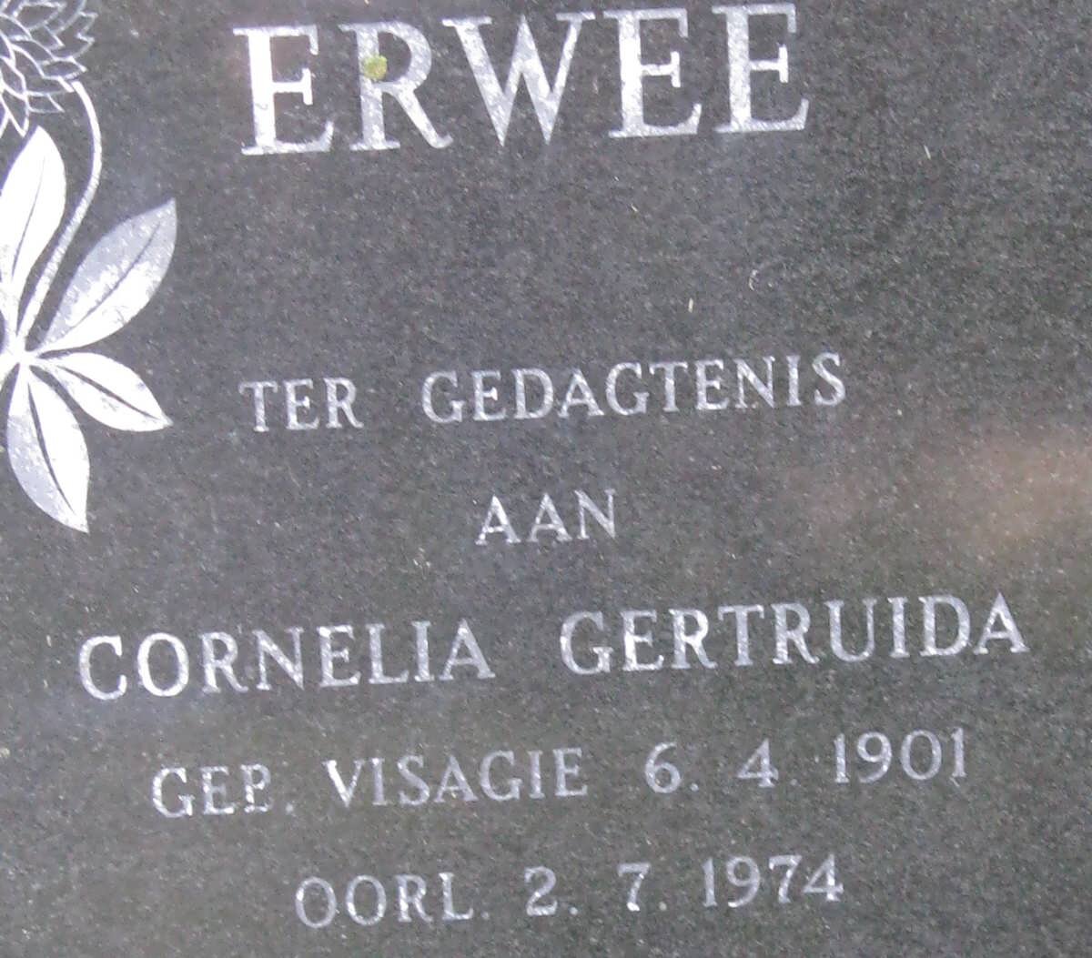 ERWEE Cornelia Gertruida nee VISAGIE 1901-1974
