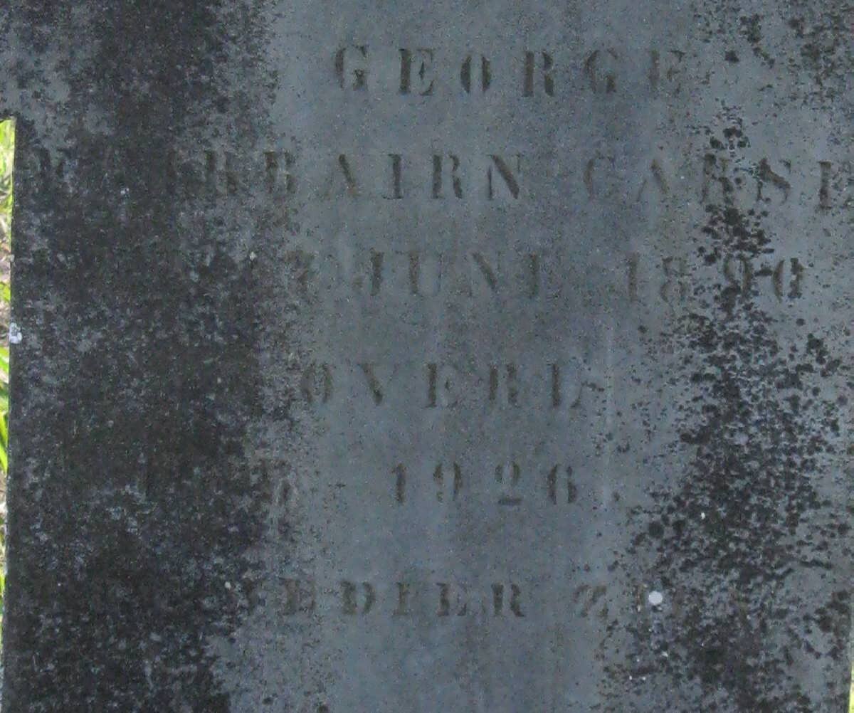 CARSE George Fairbairn 1890-1926