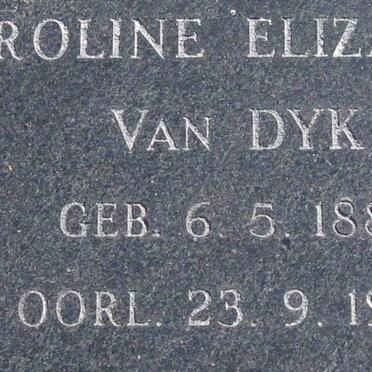 DYK Caroline Elizabeth, van 1883-1974