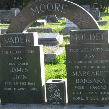 MOORE James John 1895-1969 &amp; Margaret Barbara THORPE 1896-1967