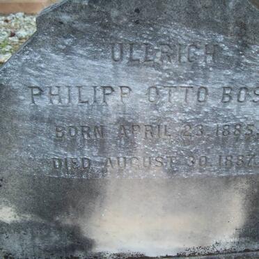 BOSCH Ullrich Philipp Otto 1885-1887