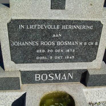 BOSMAN Johannes Roos 1872-1945