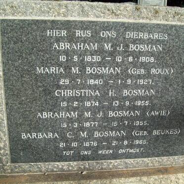 BOSMAN  :: ROUX :: BEUKES