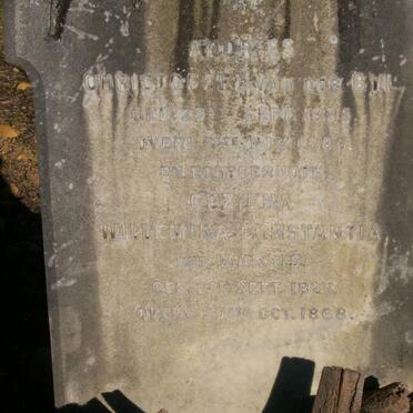 BYL Andries Christoffel, van der 1825-1886 &amp; Geziena Willemina Constantia MARAIS 1827-1868