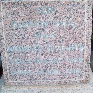 BYL Andries C., v.d. 1852-1914