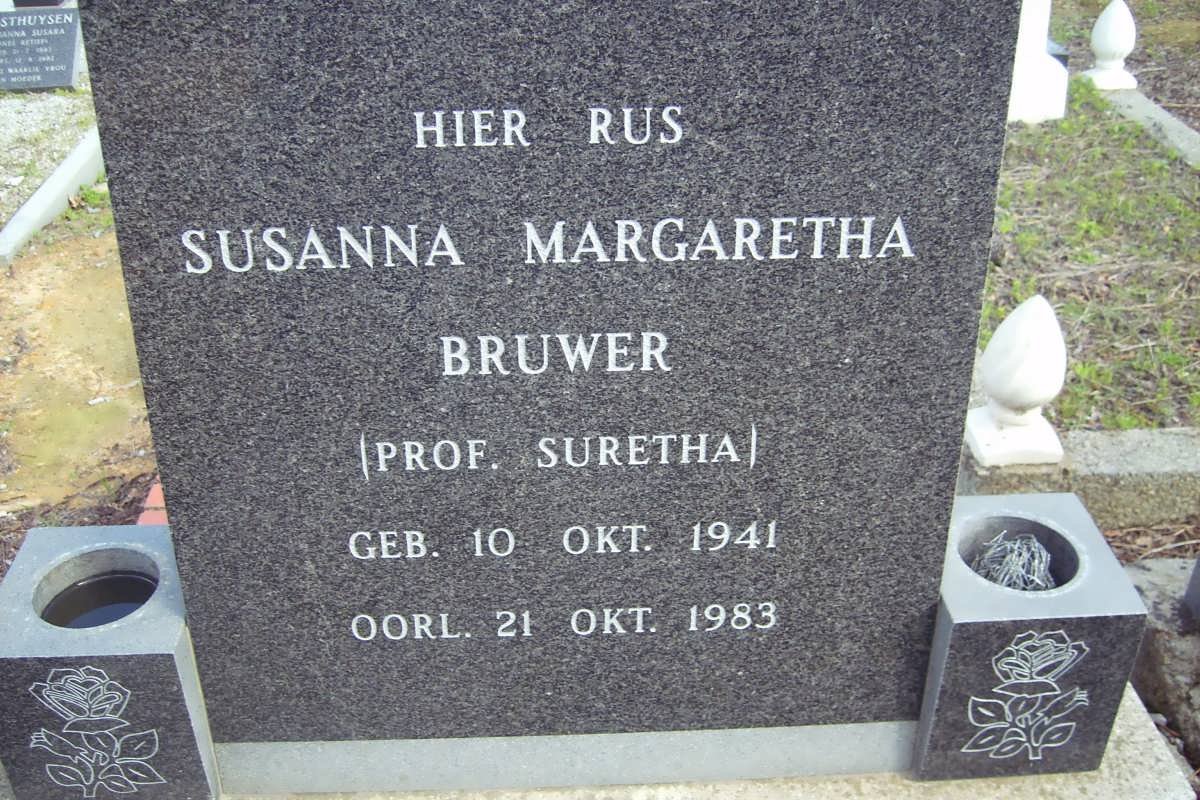 BRUWER Susanna Maragretha 1941-1983