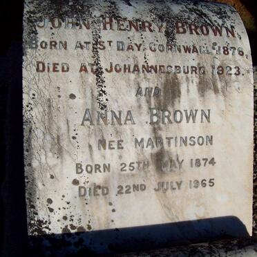 BROWN Anna nee MARTINSON 1874-1965
