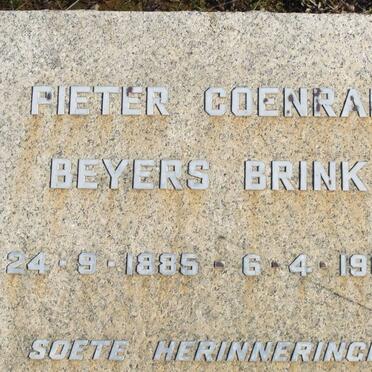 BRINK Pieter Coenrad Beyers 1885-1967