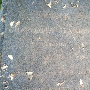 BRINK Charlotte Jeanetta nee SMIT 1915-1988