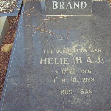 BRAND H.A.J. 1916-1993