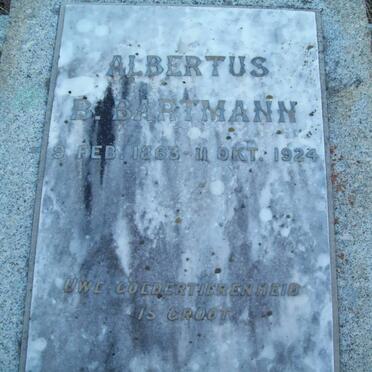 BARTMANN Albertus B.  1863-1924