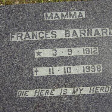 BARNARDT Frances 1912-1998
