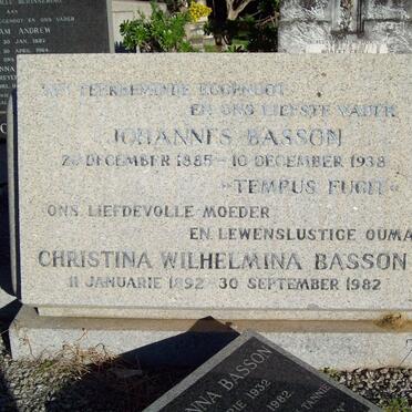 BASSON Johannes 1885-1938 &amp; Christina Wilhelmina BASSON 1892-1982, BASSON Jenny Anna 1932-1982_2